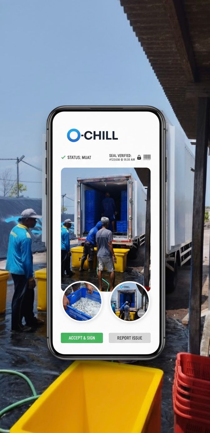 Contoh bukti serah terima digital pada pengiriman O-chill